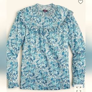Smoked Popover top in liverty Elysian Floral Blouse